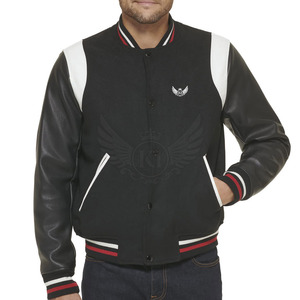2024 High Quality Low Moq <b>Leather</b> Sleeves Letterman <b>Jackets</b> Customized Logo Printed <b>Leather</b> Sleeves Letterman - Product Image 5