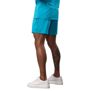 กางเกงขาสั้นผ้าคอตตอน100% สำหรับผู้ชายกางเกงขาสั้นเปล่าสั่งทำได้จากปากีสถานสีฟ้า - Product Image 3