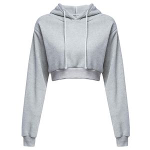 Última moda Crop Top Hood logotipo personalizado impreso Crop Hoodies mujeres pulóver sudadera Custom Crop Top Hoodie 2026 - Product Image 1