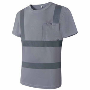 Customise Hot Sale Security Multiple Sizes Oem Work-wear Working Safety <b>T</b>-<b>Shirt</b> Construction Hi <b>Vis</b> Clothing Reflective <b>T</b>-<b>Shirt</b> - Product Image 6