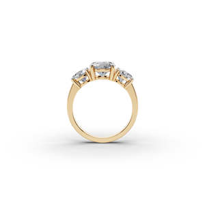 Grande bague à trois pierres en diamant de culture - Product Image 4