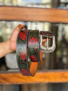 Nuevo cinturón de cuero genuino mecanizado a mano personalizado, cinturones de negocios con hebilla de Metal de alta calidad, cinturones de vaquero de moda Vintage para hombres - Product Image 3