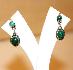 Boucles d'oreilles ethniques en argent sterling 925 Népal bijoux à la mode fabriqués à la main avec des pierres de turquoise en cristal de guérison idée cadeau - Product Image 6