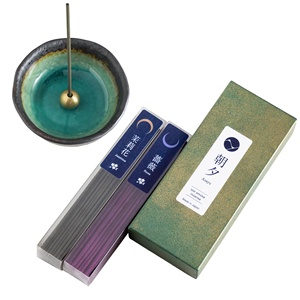 Set de Regalo de Incienso Floral, Jazmín y Rosa, Incienso de Bajo Humo con Mini Porta Incienso de Aguamarina Natural - Product Image 3