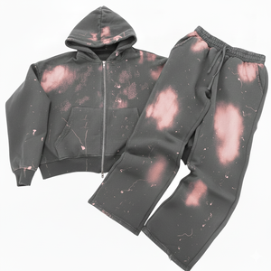 Sudadera con Capucha de Invierno para Hombre, Estilo Urbano, de Felpa Gruesa con Lavado Ácido Personalizado, Logotipo Bordado, Estilo Vintage Desgastado, con Bolsillo con Cremallera - Product Image 3