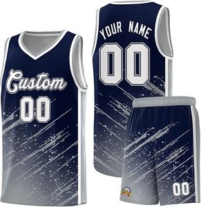 Derniers maillots de basket-ball américains Ensemble de shorts en maille sublimée Conception uniforme Séchage rapide Respirant Léger Plus Size Low Printed - Product Image 2