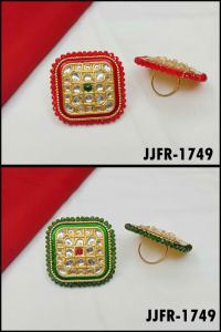 Bague en alliage de luxe pour femmes bijoux de mode réglables mariage fête de mariée décontracté traditionnel ethnique déclaration en gros - Product Image 6