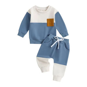 ชุดวอร์มฤดูหนาวลายทึบลำลองสำหรับเด็กชุดใส่ได้ทั้งชายและหญิงหลากสี - Product Image 2