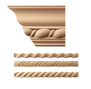 Perfiles de moldeado de madera maciza modernos de lujo Embellecedor decorativo OEM personalizado para techo/paredes Villas Hoteles-Durable Ecológico Fácil - Product Image 1