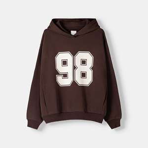 Sweat à capuche surdimensionné pour femmes avec épaules tombantes pull Streetwear plus rapide broderie de Logo personnalisé pour l'automne hiver - Product Image 1