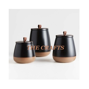 Caja de almacenamiento de color negro de Calidad exclusiva para accesorios de cocina Caja de contenedor de hierro de tres tamaños diferentes - Product Image 2