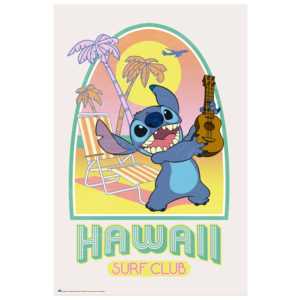 Póster Moderno de Stitch del Club de Surf de Disney Hawaii, Arte de Pared de Madera para Oficina, Celebración de Cumpleaños - Product Image 2