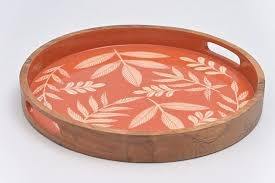 ถาดเสิร์ฟไม้เคลือบเงาทำมือ ถาดเสิร์ฟอาหารไม้ธรรมชาติ - Product Image 2