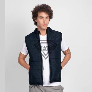 Gilet matelassé personnalisé de haute qualité OEM pour hommes, vêtements d'hiver, chaud, confortable, sports de plein air, matériau en nylon et polyester, gilets matelassés - Product Image 4