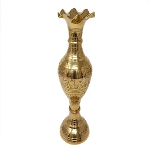 Florero de latón de alta calidad con acabado de pulido martillado duradero para decoración del hogar de mesa y Decoración de mesa - Product Image 2