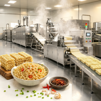 Équipement de fabrication d'aliments instantanés entièrement automatique de qualité commerciale, ligne de production de nouilles instantanées