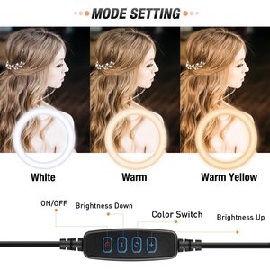Luce ad anello Selfie da 10 pollici con supporto per telefono universale compatibile per il trucco in diretta Streaming e la fotografia di YouTube - Product Image 1