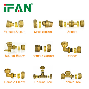 Латунные компрессионные фитинги 16 мм 18 мм 20 мм 22 мм 25 мм 26 мм 32 мм соединительные фитинги латунь - Product Image 4