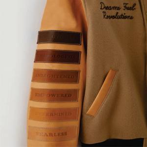 Venta al por mayor de ropa de calle al aire libre chaqueta de moda de los hombres con logotipo personalizado de béisbol Carta de la Universidad chaqueta de los hombres de talla grande - Product Image 6