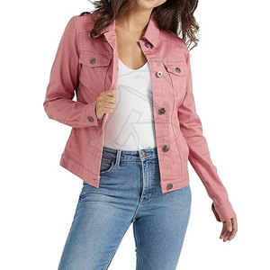 แจ็กเก็ตยีนส์สำหรับผู้หญิงคลาสสิกพร้อมวัสดุที่ทนทานสำหรับสไตล์ได้อย่างง่ายดายและสวมใส่ได้สบายทุกฤดู - Product Image 1