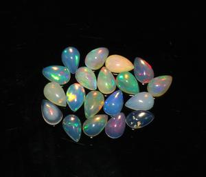 Ópalo etíope natural 5x8mm corte pera cabujones sueltos piedras preciosas para la venta - Product Image 2
