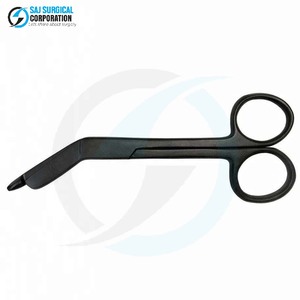 Tijeras de vendaje Lister de acero negro Acabado resistente a la corrosión Longevidad Uso de Cirugía General Certificado CE - Product Image 4