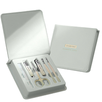 Kit de manucure et pédicure professionnel de haute qualité en acier au carbone, 6 pièces, pour voyage, HONGSTARS, utilisation facile