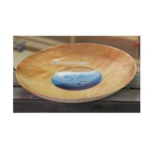 Tazón de fruta redondo con base, tazón de servir natural, ensalada artesanal, mezcla de alimentos, propósito para servir a granel, precio al por mayor de La India - Product Image 2