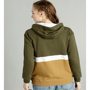 Sudaderas ecológicas con capucha para mujer, sudaderas con cremallera de cuarto de lana, diseño personalizado, logotipo frontal, venta al por mayor, técnicas de tinte de corbata, Invierno - Product Image 5