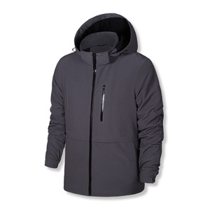 2024 personnalisé OEM hommes High Street Style veste de sport coupe-vent Softshell matelassé hiver polaire avec capuche toile tissu - Product Image 1