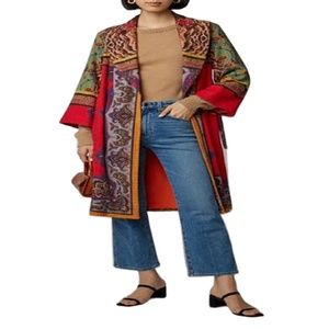 Veste Kaftan pour femmes grandes tailles - Travaux de couture complexes - Plusieurs couleurs - Matière rayonne/lin/coton - Style indien/pakistanais - Product Image 1