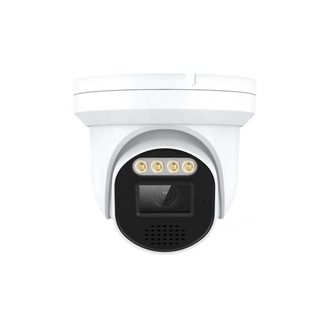 Dakang 8MP Two Way Audio Red and Blue Flashlight Alarm Turret ColorVu POE IP Camera