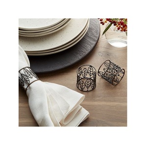 ที่ใส่ผ้าเช็ดปากแบบกําหนดเองและปลอกผ้าเช็ดปากสําหรับงานแต่งงานตกแต่งโต๊ะที่ใส่แหวนผ้าเช็ดปากผู้ถือทิชชู่ - Product Image 1