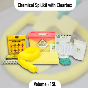 Kit de Réponse aux Déversements Chimiques 15L – Sac Souple Portable Absorbant les Acides – Ensemble de Nettoyage d'Urgence pour Laboratoire et Atelier - Product Image 2