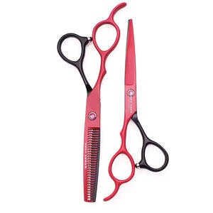 Juego de Tijeras de Peluquería Profesionales para Diestros, Tijeras de Corte y Entresacar de Acero Inoxidable Sostenible para Belleza y Barbería - Product Image 1
