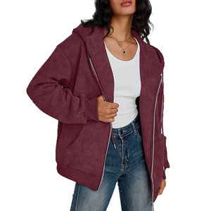 Sudaderas con capucha con cremallera y lavado ácido de alta calidad para hombre, ropa de calle de gran tamaño con logotipo personalizado, sudaderas con capucha, proveedor OEM al por mayor - Product Image 2