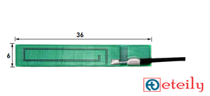 Antenne interne 3G à profil bas facile à monter, câble noir de 1.13mm + connecteur UFL pour les Applications intégrées - Product Image 2