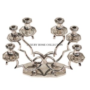 Finest Quality Table Top <b>Candlestick</b> Holders Elegant Designer Large Size Metal Gold Polished Indoor Home Candle Holders for Sale - Product Image 3