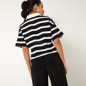 T-shirt polo court à manches courtes avec logo personnalisé Fit2Fight, col en V sexy, polo pour femme, polo de golf pour femme - Product Image 2