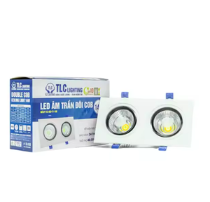 VN 7W TLC Dual COB LED Downlight ajustable Minimalista Aluminio blanco Ahorro de energía Iluminación de oficina en casa IP20 Diseño moderno - Product Image 2