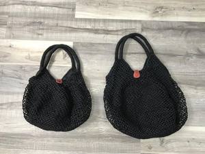 Madagascar Women's 100% Raffia <b>Handbag</b> with Cute Crochet <b>Handles</b> Cotton Lining Two Straps Open Drawstring Closure for Shop Use - Product Image 4