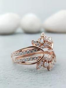 Tranquilo Único Solitario Forma VVS Moissanite Compromiso Anillo de bodas Moda 14K/18k Oro 925 Plata de ley 100% Satisfacción - Product Image 2