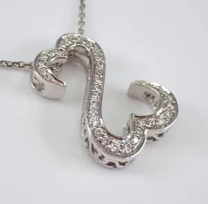 925 Silver 2Ct Round Moissanite <b>Diamond</b> Open Heart <b>Pendant</b> with - Product Image 6