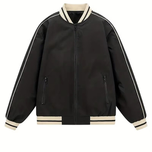 New Best Quality Custom Made Adult and Youth <b>Baseball</b> Letterman Chicago Canvas Varsity Jacket with Front Logo for Men Winter - Product Image 1