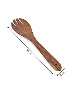 Ustensiles de cuisine en bois de Sesham légers et durables ensemble de 6 pièces Ustensiles en teck lisse avec prise en main confortable Léger - Product Image 6