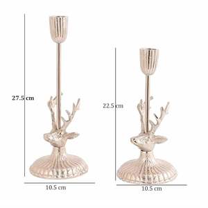 Bougeoir vintage décoratif animal en or antique pour Noël Chandelier antique élégant avec un design complexe - Product Image 1