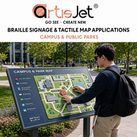 Impresora UV para Mapas Táctiles, Tamaño 6090, para Mapas Accesibles, Señalización de Orientación, Impresión ADA, Solución de Señalización ArtisJet
