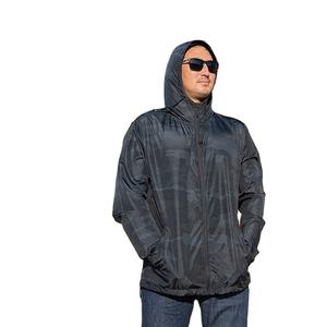 Customisable <b>Lightweight</b> Unisex Zip-Up <b>Waterproof</b> Breathable Hooded Windbreaker <b>Jacket</b> Oversized Plain PU Fabric Stand Collar - Product Image 1