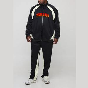 Ensemble de survêtement d'entraînement léger et coloré en polyester à séchage rapide avec fermeture éclair, taille plus, impression personnalisée sur écran, jogging - Product Image 1