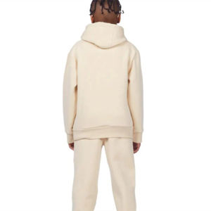 Conjunto Deportivo Informal de Felpa con Capucha Estampada de Alta Calidad para Niños, Unisex, Invierno, Cálido, 2 Piezas, 100% Algodón, Transpirable, Secado Rápido - Product Image 6